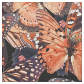 Oranje Butterflies Stof (Close Up)