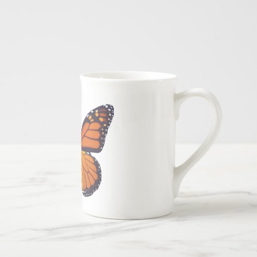 Oranje Butterfly Bone China Mok (Rechts)