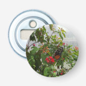 ORANJE BUTTERFLY BUTTON FLESOPENER (Voorkant)