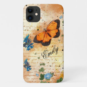  Oranje Butterfly Ephemera Case-Mate iPhone Case
