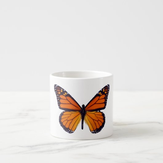 Oranje Butterfly Espresso Mok (Voorkant)