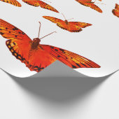 ORANJE BUTTERFLY GIFT WRAPPING PAPIER (Hoek)
