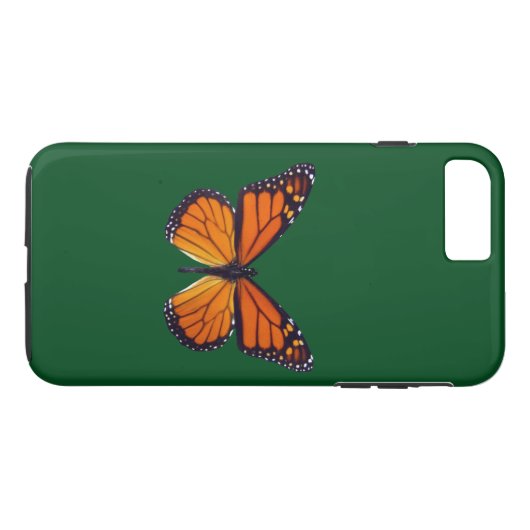 Oranje Butterfly iPhone 7 Hoesje (Achterkant (Horizontaal))