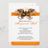 Oranje Butterfly Masquerade maskerade Costume Hall Kaart (Voorkant / Achterkant)