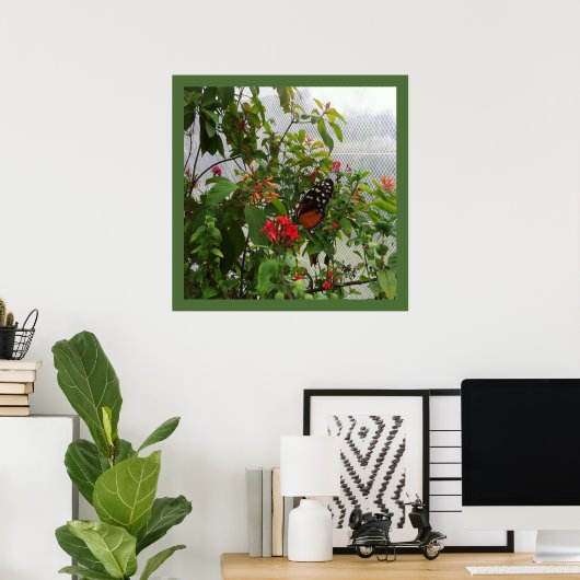 ORANJE BUTTERFLY POSTER (Thuiskantoor)