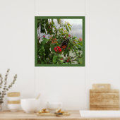 ORANJE BUTTERFLY POSTER (Keuken)