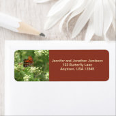 Oranje Butterfly Return Address Labels (Insitu)