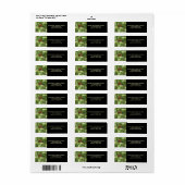 Oranje Butterfly Return Address Labels Black (Full Sheet)