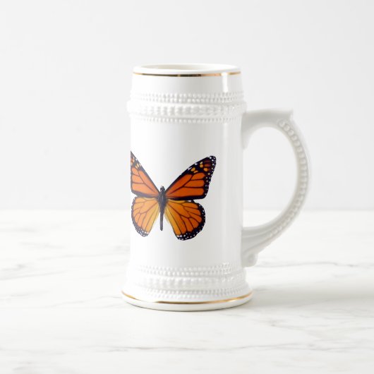Oranje Butterfly Stein Bierpul (Rechts)