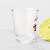 Oranje Butterfly Swallowtail Elegant Shot Glas (Links)