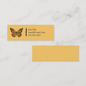 Oranje Butterfly-visitekaartje Contactkaartje (Voorkant / Achterkant)