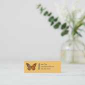 Oranje Butterfly-visitekaartje Contactkaartje (Staand voorkant)