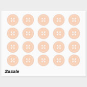 Oranje Button Baby shower Favor Sticker (Vel)