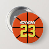 Oranje Button Basketball Sportteam Pin (Voorkant /achterkant)