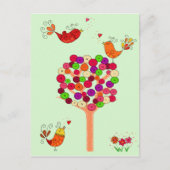 Oranje Button Briefkaart (Voorkant)