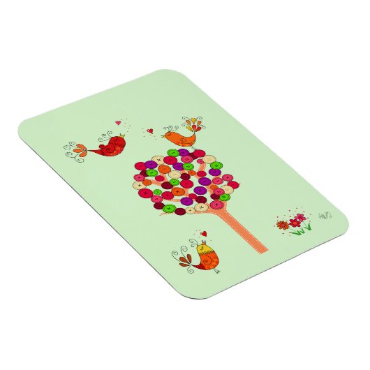 Oranje Button Magneet (Rechterzijde)