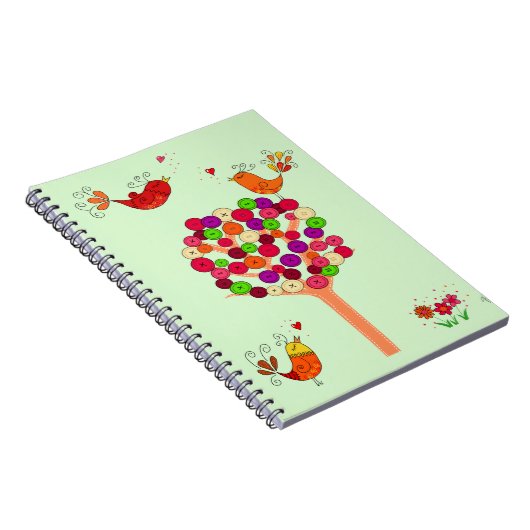 Oranje Button Notitieboek (Rechterzijde)