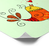 Oranje Button Poster (Hoek)