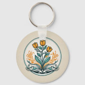 Oranje Button Sleutelhanger (Voorkant)