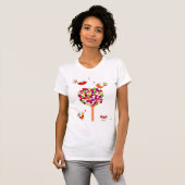 Oranje Button T-shirt (Voorkant volledig)