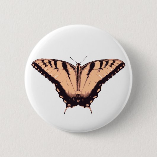 Oranje Buttonnen voor de vlinder Ronde Button 5,7 Cm (Voorkant)