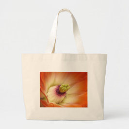 Oranje Cactus Flower Grote Tote Bag
