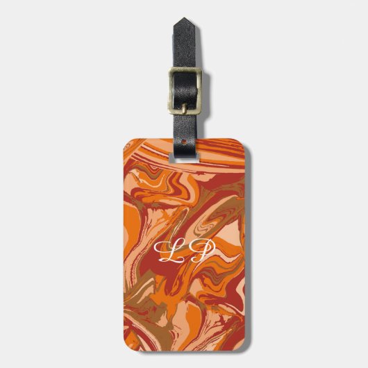 Oranje Cake Personalized Bagagelabel (Voorkant verticaal)