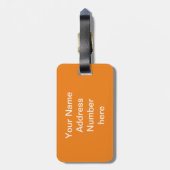 Oranje Cake Personalized Bagagelabel (Achterkant verticaal)