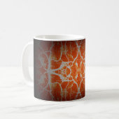 Oranje caleidoscooppatroon koffiemok (Voorkant links)