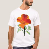 Oranje Californië Poppy T-shirt (Voorkant)