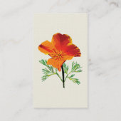 Oranje Californië Poppy Visitekaartje (Achterkant)