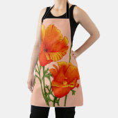 oranje Californische klaprozen print Schort (Insitu)