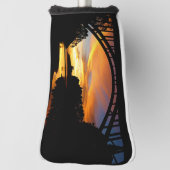 Oranje Californische kustzonsondergang onder Brug Golfheadcover (Draai 90)