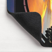 Oranje Californische kustzonsondergang onder Brug Muismat (Hoek)