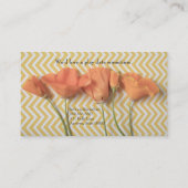 Oranje Californische papaver op chevron-oppervlak Visitekaartje (Achterkant)