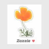 oranje Californische papaver Sticker (Vel)