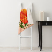 oranje Californische papaverdruk Sherpa Deken (In situ)