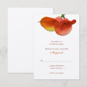 Oranje Calla-lelie Huwelijksreactiekaart RSVP Kaartje (Voorkant / Achterkant)