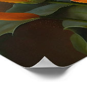 Oranje Calla Lilies Lily Bloemenkunst Print Poster (Hoek)