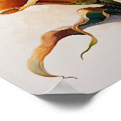 Oranje Calla Lilies Lily Bloemenkunst Print Poster (Hoek)