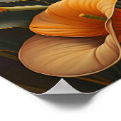 Oranje Calla Lilies Lily Bloemenkunst Print Poster (Hoek)