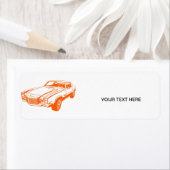 Oranje Camaro Etiket (Insitu)