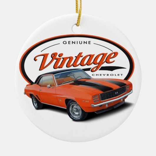  Oranje Camaro Keramisch Ornament (Voorkant)