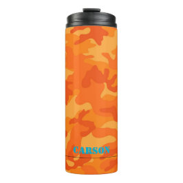 Oranje Camo Blauwe NAAM Sport Modern Reizen Thermosbeker