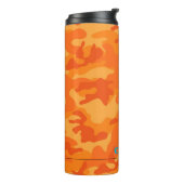 Oranje Camo Blauwe NAAM Sport Modern Reizen Thermosbeker (Gedraaid links)