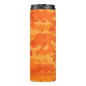 Oranje Camo Blauwe NAAM Sport Modern Reizen Thermosbeker (Achterkant)