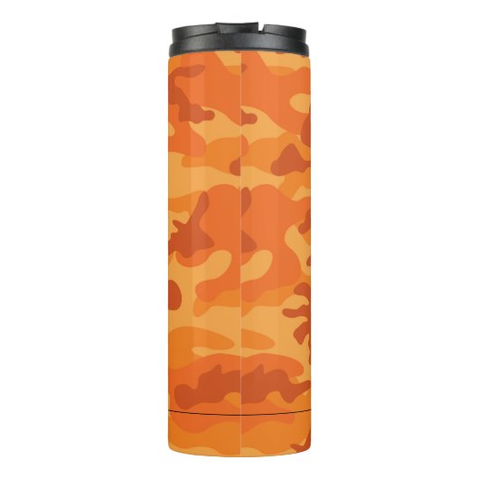 Oranje Camo Blauwe NAAM Sport Modern Reizen Thermosbeker (Achterkant)