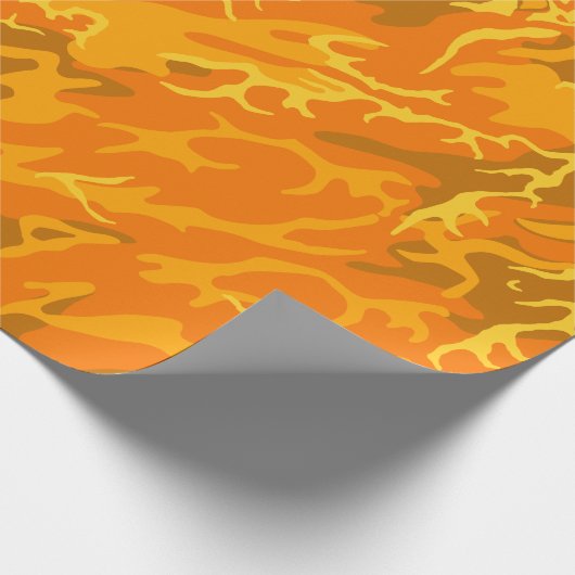 Oranje Camo Cadeaupapier (Hoek)