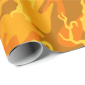 Oranje Camo Cadeaupapier (Rol Hoek)
