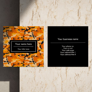 Oranje Camo, Camouflage, Militair, Leger Vierkante Visitekaartje